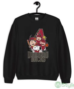 MLB Arizona Diamondbacks Snoopy Charlie Brown Woodstock The Peanuts Movie Baseball Shirt - Unisex Crewneck Sweatshirt