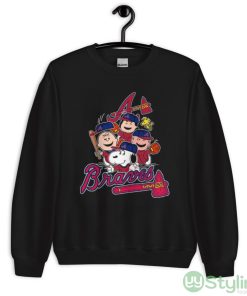 MLB Atlanta Braves Snoopy Charlie Brown Woodstock The Peanuts Movie Baseball Shirt Shirt - Unisex Crewneck Sweatshirt