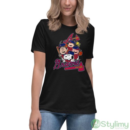 MLB Atlanta Braves Snoopy Charlie Brown Woodstock The Peanuts Movie Baseball Shirt Shirt
