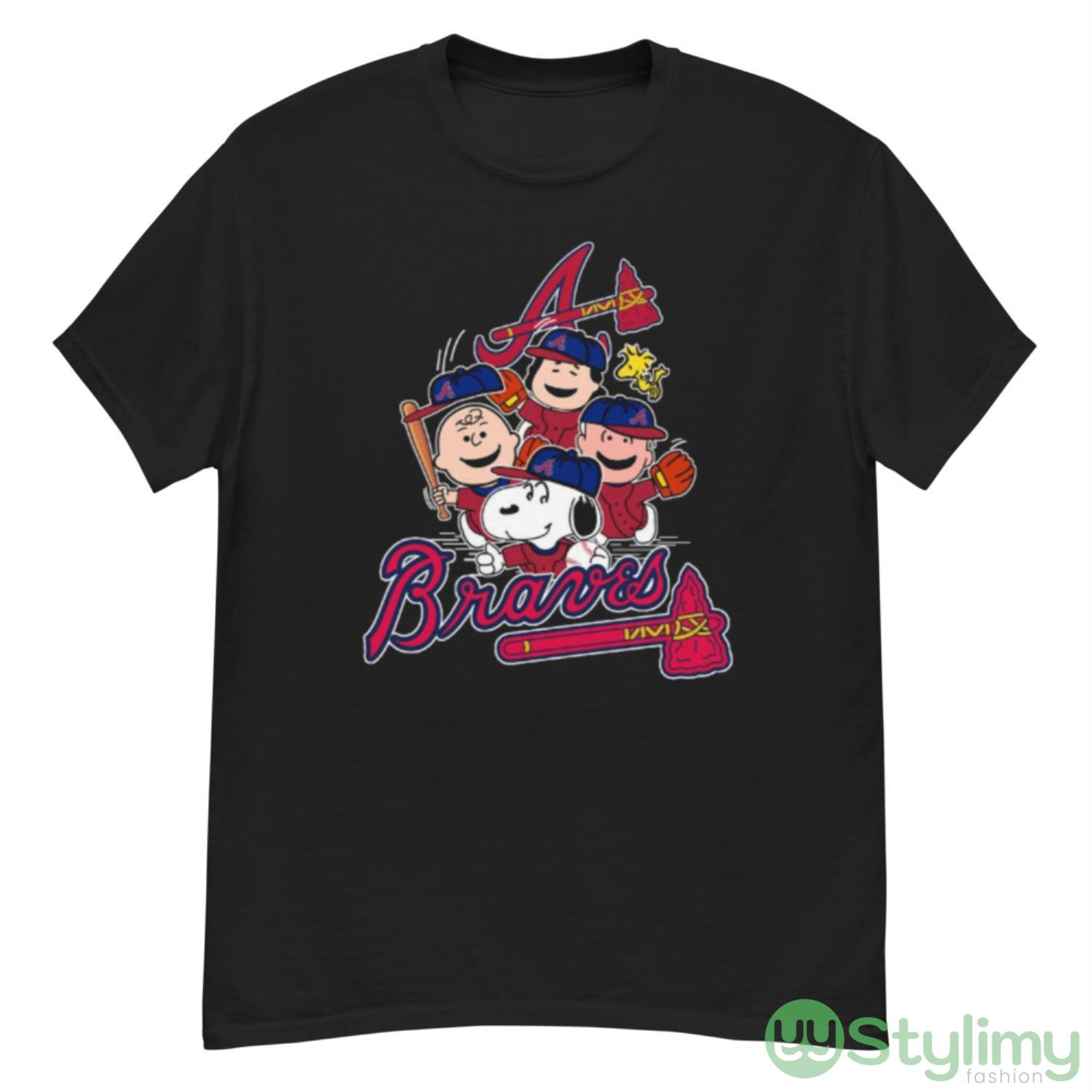 MLB Atlanta Braves Snoopy Charlie Brown Woodstock The Peanuts Movie Baseball Shirt Shirt 7 MLB Atlanta Braves Snoopy Charlie Brown Woodstock The Peanuts Movie Baseball Shirt Shirt - G500 Men’s Classic T-Shirt