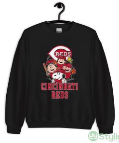 MLB Cincinnati Reds Snoopy Charlie Brown Woodstock The Peanuts Movie Baseball Shirt - Unisex Crewneck Sweatshirt