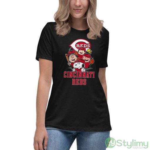 MLB Cincinnati Reds Snoopy Charlie Brown Woodstock The Peanuts Movie Baseball Shirt