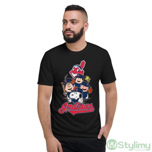 MLB Cleveland Indians Snoopy Charlie Brown Woodstock The Peanuts Movie Baseball Shirt