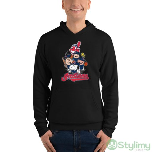 MLB Cleveland Indians Snoopy Charlie Brown Woodstock The Peanuts Movie Baseball Shirt