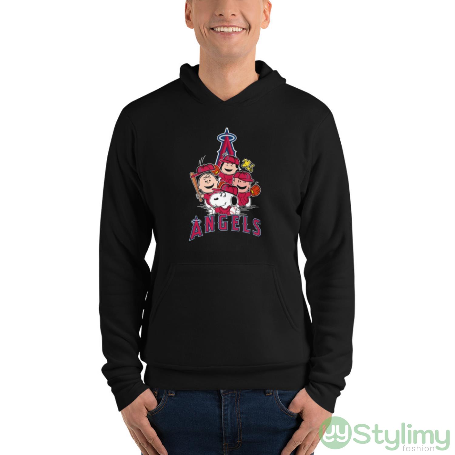 MLB Los Angeles Angels Snoopy Charlie Brown Woodstock The Peanuts Movie Baseball Shirt 8 MLB Los Angeles Angels Snoopy Charlie Brown Woodstock The Peanuts Movie Baseball Shirt - Unisex Fleece Pullover Hoodie