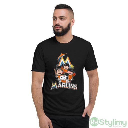 MLB Miami Marlins Snoopy Charlie Brown Woodstock The Peanuts Movie Baseball Shirt