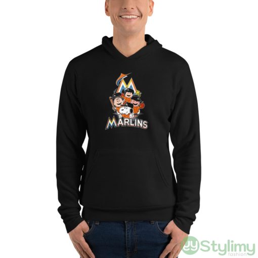 MLB Miami Marlins Snoopy Charlie Brown Woodstock The Peanuts Movie Baseball Shirt