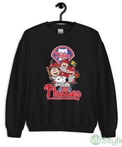 MLB Philadelphia Phillies Snoopy Charlie Brown Woodstock The Peanuts Movie Baseball Shirt - Unisex Crewneck Sweatshirt