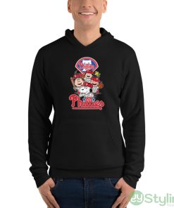 MLB Philadelphia Phillies Snoopy Charlie Brown Woodstock The Peanuts Movie Baseball Shirt - Unisex Fleece Pullover Hoodie