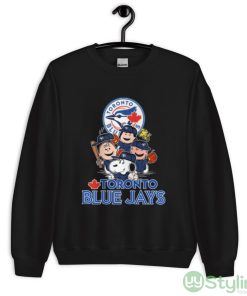 MLB Toronto Blue Jays Snoopy Charlie Brown Woodstock The Peanuts Movie Baseball Shirt - Unisex Crewneck Sweatshirt