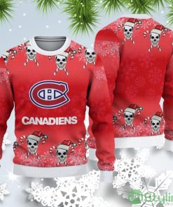 Montreal Canadiens Christmas Skull Ugly Christmas Sweater Product Photo 1