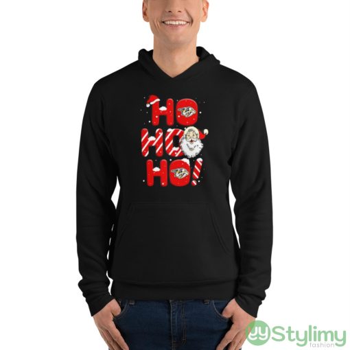 Nashville Predators NHL Hockey Ho Ho Ho Santa Claus Merry Christmas Shirt - Unisex Fleece Pullover Hoodie