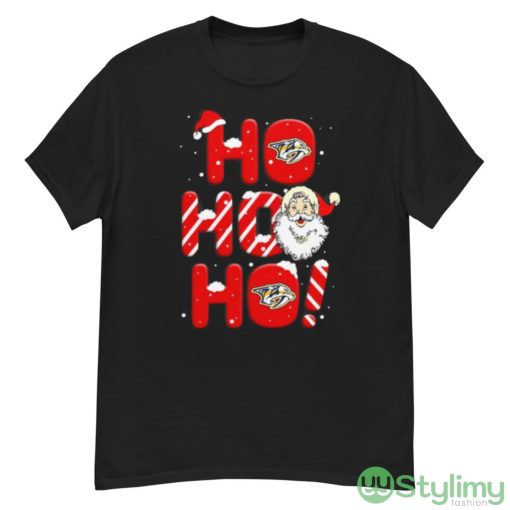 Nashville Predators NHL Hockey Ho Ho Ho Santa Claus Merry Christmas Shirt - G500 Men’s Classic T-Shirt