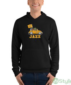 NBA Basketball Utah Jazz Darth Vader Baby Yoda Driving Star Wars Shirt - Unisex Fleece Pullover Hoodie