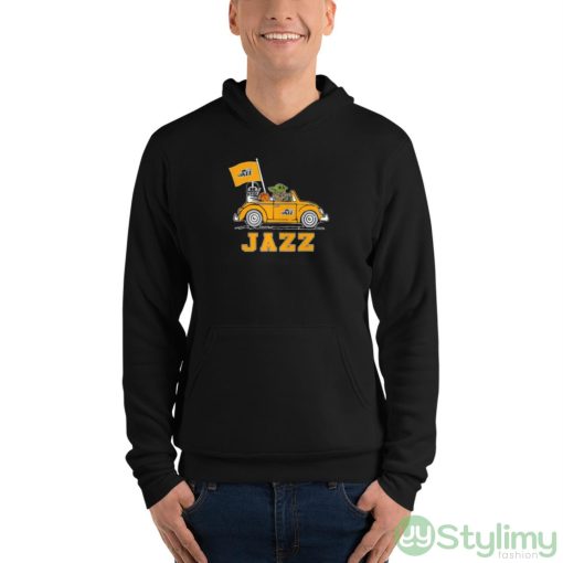 NBA Basketball Utah Jazz Darth Vader Baby Yoda Driving Star Wars Shirt