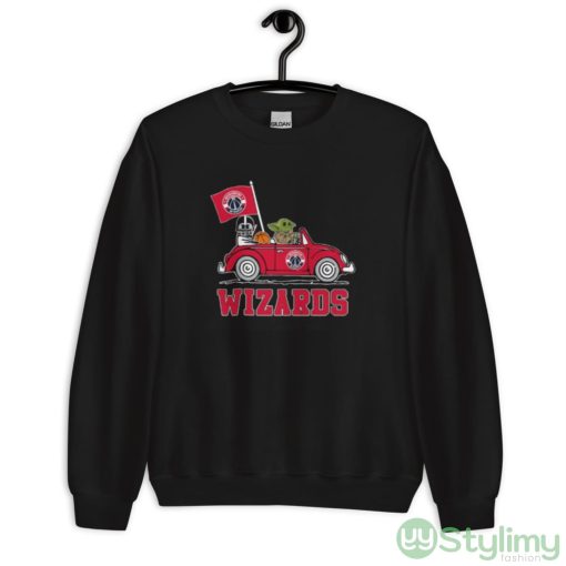 NBA Basketball Washington Wizards Darth Vader Baby Yoda Driving Star Wars Shirt