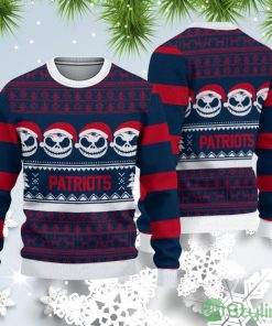 New England Patriots Christmas Reindeer Pattern Ugly Christmas Sweater Product Photo 1