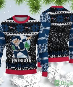 New England Patriots Christmas Santa Claus Ugly Christmas Sweater Product Photo 1