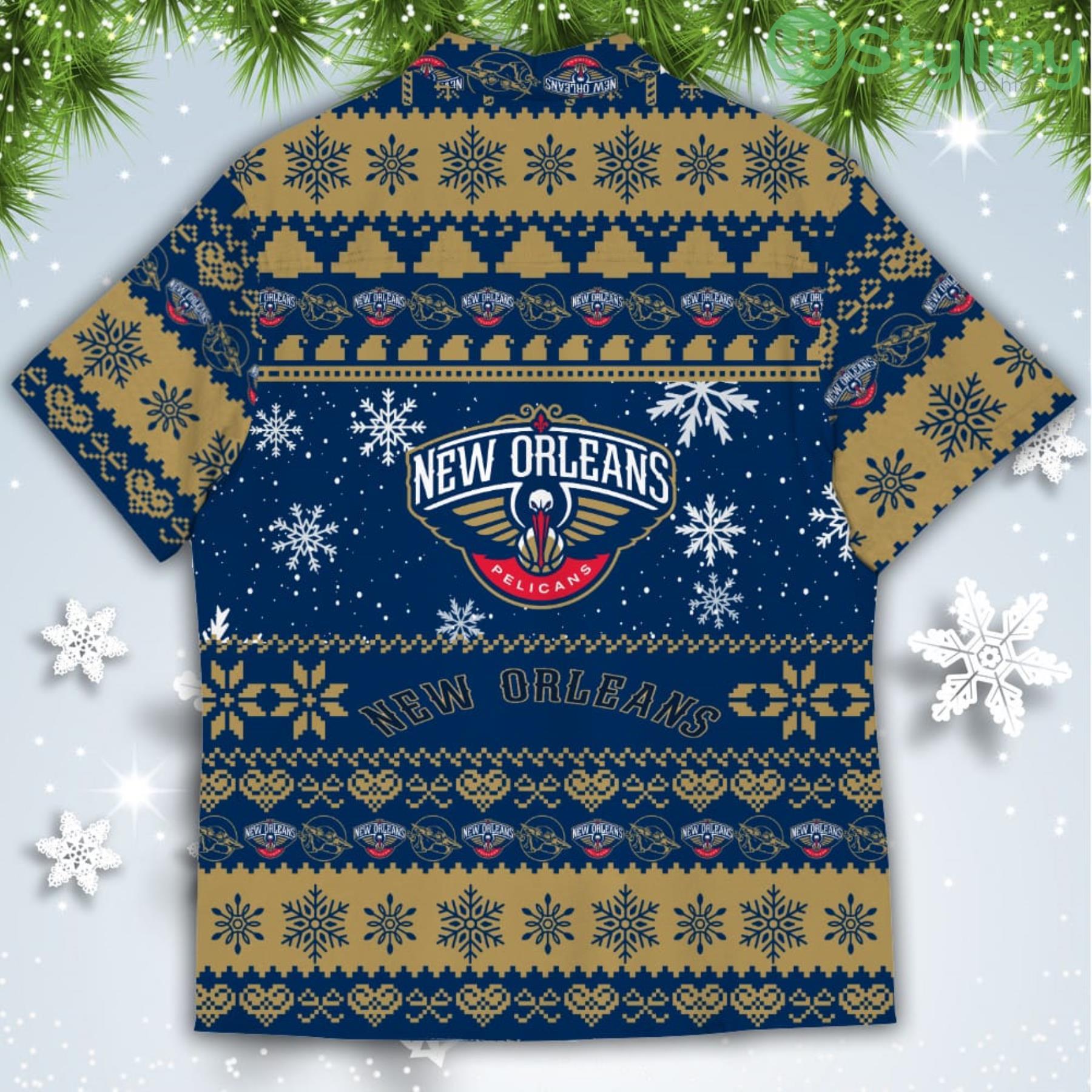 New Orlean Pelicans Baby Yoda Star Wars American Ugly Christmas Sweater Pattern Hawaiian Shirt 3 New Orlean Pelicans Baby Yoda Star Wars American Ugly Christmas Sweater Pattern Hawaiian Shirt Product Photo 3