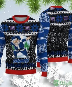 New York Giants Christmas Santa Claus Ugly Christmas Sweater Product Photo 1