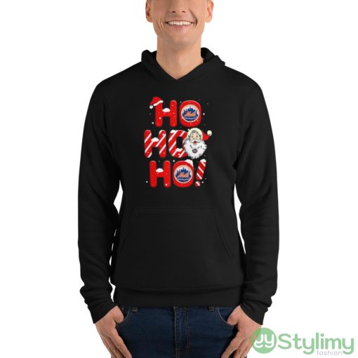 New York Mets MLB Baseball Ho Ho Ho Santa Claus Merry Christmas Shirt - Unisex Fleece Pullover Hoodie