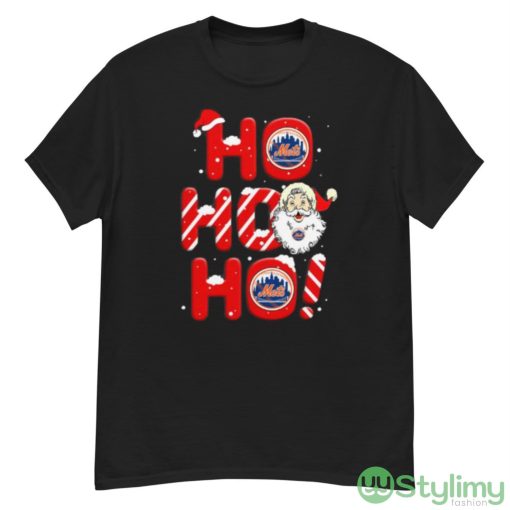 New York Mets MLB Baseball Ho Ho Ho Santa Claus Merry Christmas Shirt - G500 Men’s Classic T-Shirt