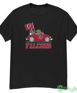 NFL Football Atlanta Falcons Darth Vader Baby Yoda Driving Star Wars Shirt - G500 Men’s Classic T-Shirt