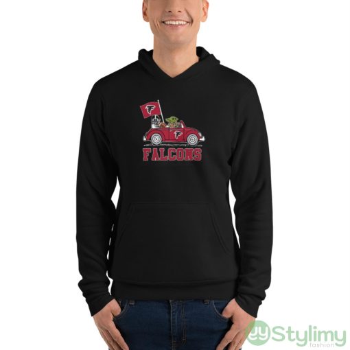 NFL Football Atlanta Falcons Darth Vader Baby Yoda Driving Star Wars Shirt