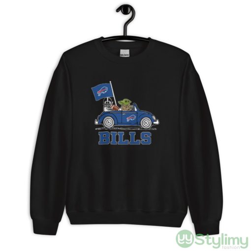 NFL Football Buffalo Bills Darth Vader Baby Yoda Driving Star Wars Shirt