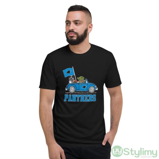 NFL Football Carolina Panthers Darth Vader Baby Yoda Driving Star Wars Shirt