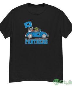 NFL Football Carolina Panthers Darth Vader Baby Yoda Driving Star Wars Shirt - G500 Men’s Classic T-Shirt