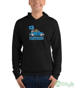 NFL Football Carolina Panthers Darth Vader Baby Yoda Driving Star Wars Shirt - Unisex Fleece Pullover Hoodie