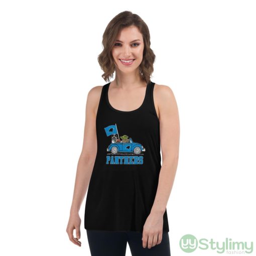 NFL Football Carolina Panthers Darth Vader Baby Yoda Driving Star Wars Shirt