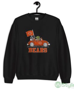 NFL Football Chicago Bears Darth Vader Baby Yoda Driving Star Wars Shirt - Unisex Crewneck Sweatshirt