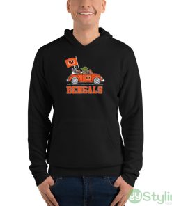 NFL Football Cincinnati Bengals Darth Vader Baby Yoda Driving Star Wars Shirt - Unisex Fleece Pullover Hoodie
