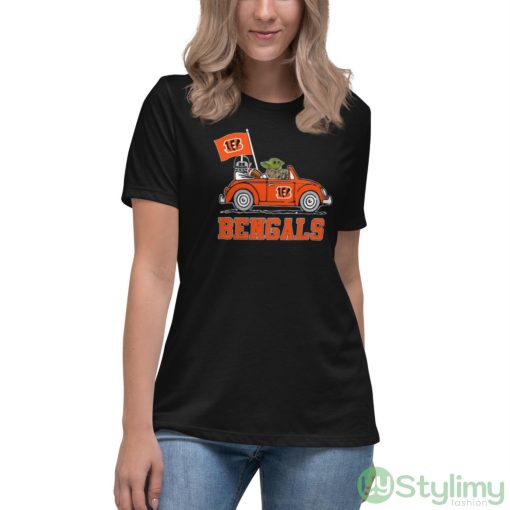 NFL Football Cincinnati Bengals Darth Vader Baby Yoda Driving Star Wars Shirt