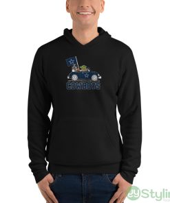 NFL Football Dallas Cowboys Darth Vader Baby Yoda Driving Star Wars Shirt - Unisex Fleece Pullover Hoodie