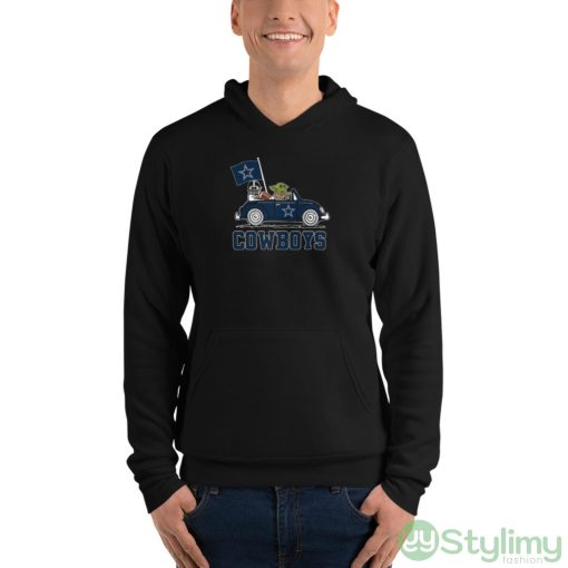 NFL Football Dallas Cowboys Darth Vader Baby Yoda Driving Star Wars Shirt