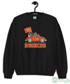NFL Football Denver Broncos Darth Vader Baby Yoda Driving Star Wars Shirt - Unisex Crewneck Sweatshirt
