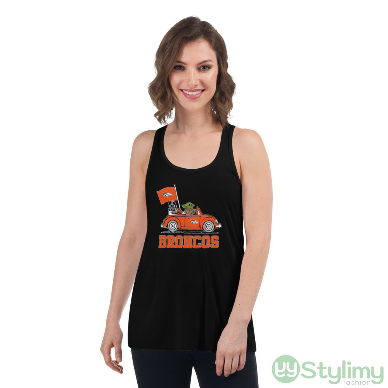 NFL Football Denver Broncos Darth Vader Baby Yoda Driving Star Wars Shirt 8 nfl football denver broncos darth vader baby yoda driving star wars shirt 4