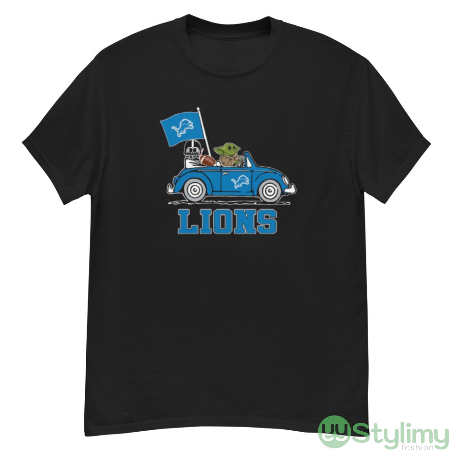 NFL Football Detroit Lions Darth Vader Baby Yoda Driving Star Wars Shirt 7 NFL Football Detroit Lions Darth Vader Baby Yoda Driving Star Wars Shirt - G500 Men’s Classic T-Shirt