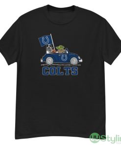 NFL Football Indianapolis Colts Darth Vader Baby Yoda Driving Star Wars Shirt - G500 Men’s Classic T-Shirt