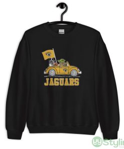 NFL Football Jacksonville Jaguars Darth Vader Baby Yoda Driving Star Wars Shirt - Unisex Crewneck Sweatshirt