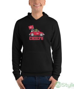 NFL Football Kansas City Chiefs Darth Vader Baby Yoda Driving Star Wars Shirt - Unisex Fleece Pullover Hoodie