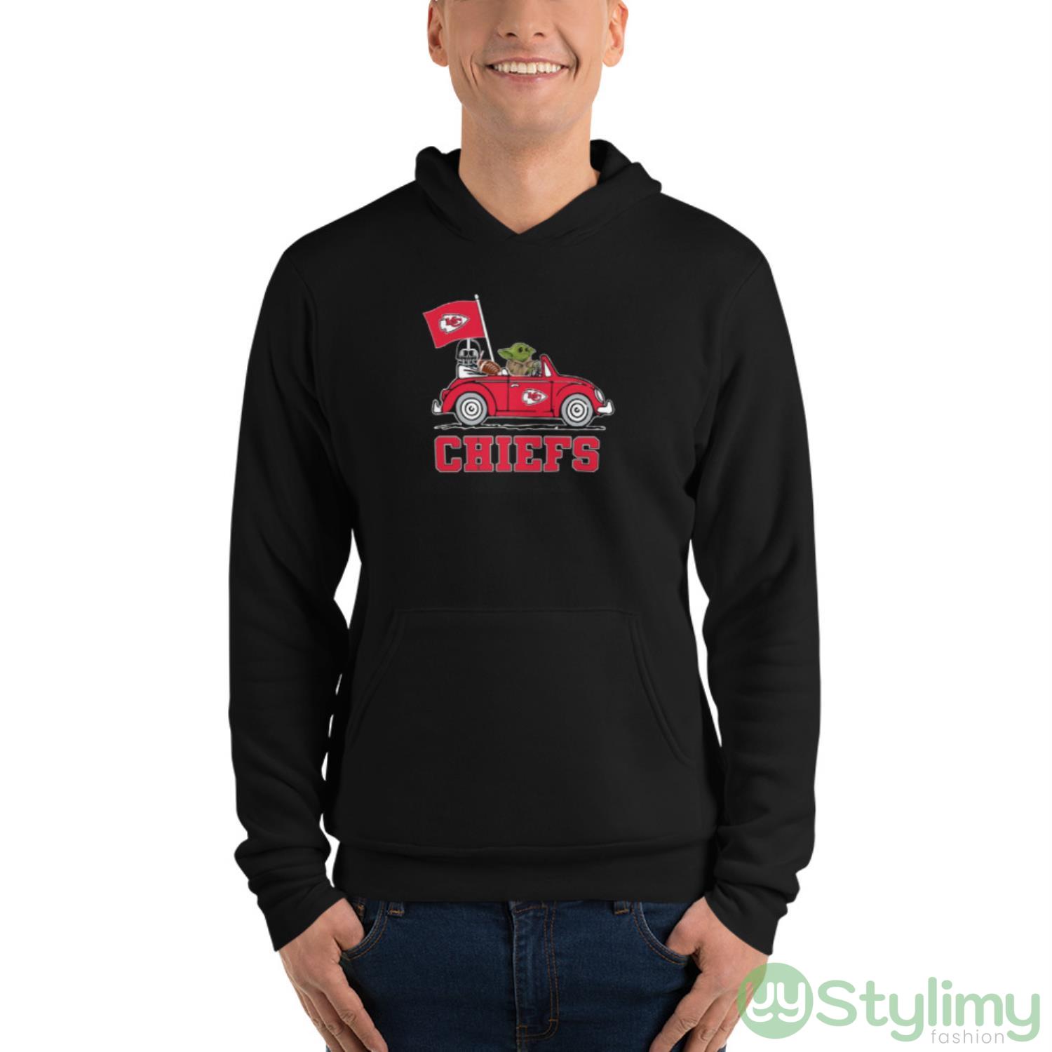 NFL Football Kansas City Chiefs Darth Vader Baby Yoda Driving Star Wars Shirt 8 NFL Football Kansas City Chiefs Darth Vader Baby Yoda Driving Star Wars Shirt - Unisex Fleece Pullover Hoodie