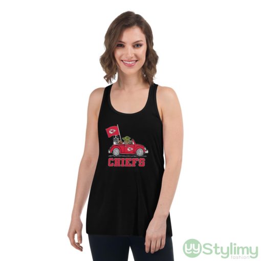 NFL Football Kansas City Chiefs Darth Vader Baby Yoda Driving Star Wars Shirt