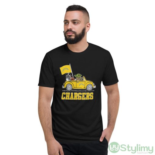NFL Football Los Angeles Chargers Darth Vader Baby Yoda Driving Star Wars Shirt