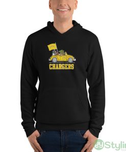 NFL Football Los Angeles Chargers Darth Vader Baby Yoda Driving Star Wars Shirt - Unisex Fleece Pullover Hoodie