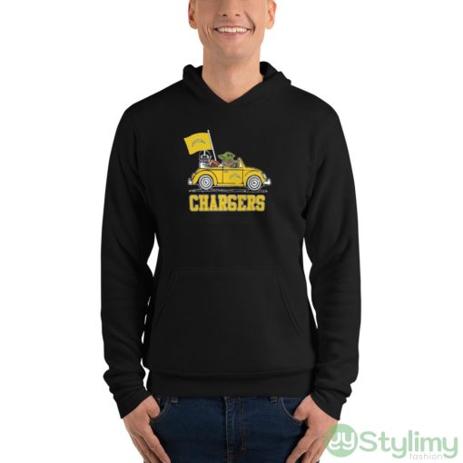 NFL Football Los Angeles Chargers Darth Vader Baby Yoda Driving Star Wars Shirt