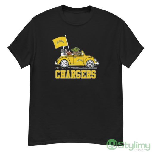 NFL Football Los Angeles Chargers Darth Vader Baby Yoda Driving Star Wars Shirt